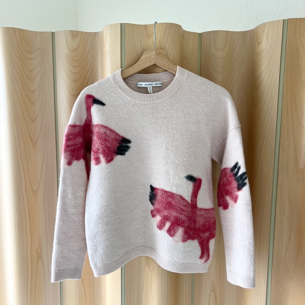 & other stories wool pink flamingo sweater